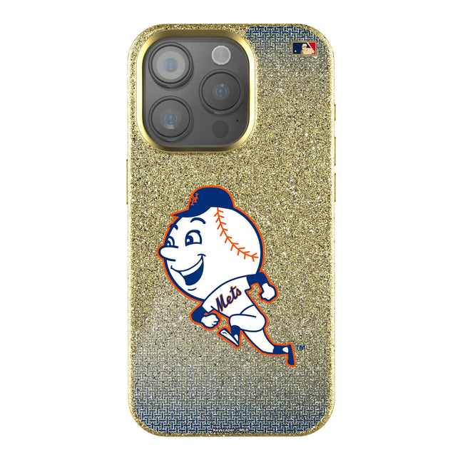 New York Mets 2014 - Cooperstown Collection Linen Bling Phone Case for Apple iPhone