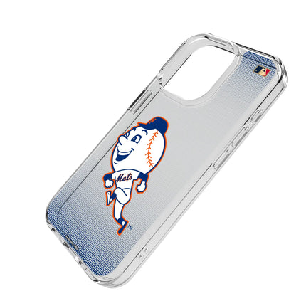 New York Mets 2014 - Cooperstown Collection Linen Clear Phone Case for Apple iPhone