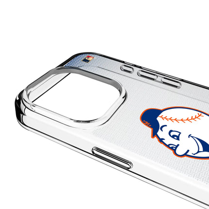 New York Mets 2014 - Cooperstown Collection Linen Clear Phone Case for Apple iPhone