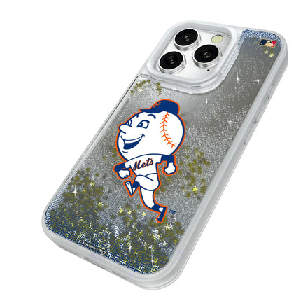 New York Mets 2014 - Cooperstown Collection Linen Glitter Phone Case for Apple iPhone
