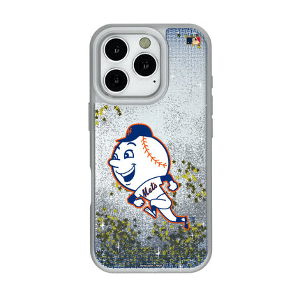 New York Mets 2014 - Cooperstown Collection Linen Glitter Phone Case for Apple iPhone