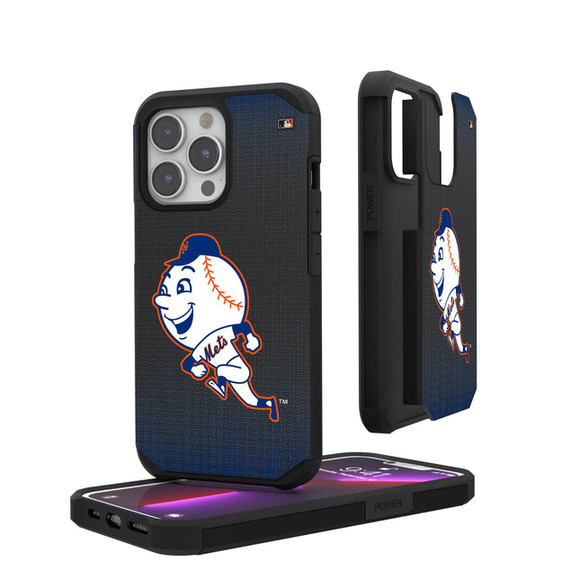 New York Mets 2014 - Cooperstown Collection Linen Rugged Phone Case for Apple iPhone