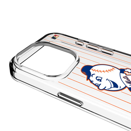 New York Mets 2014 - Cooperstown Collection Pinstripe Clear Phone Case for Apple iPhone
