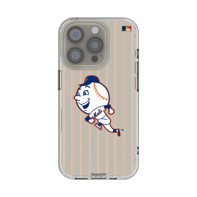New York Mets 2014 - Cooperstown Collection Pinstripe Clear Phone Case for Apple iPhone