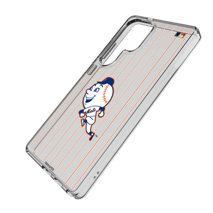 New York Mets 2014 - Cooperstown Collection Pinstripe Clear Phone Case for Samsung Galaxy