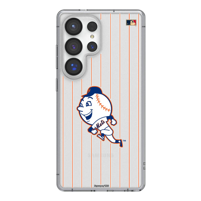 New York Mets 2014 - Cooperstown Collection Pinstripe Clear Phone Case for Samsung Galaxy