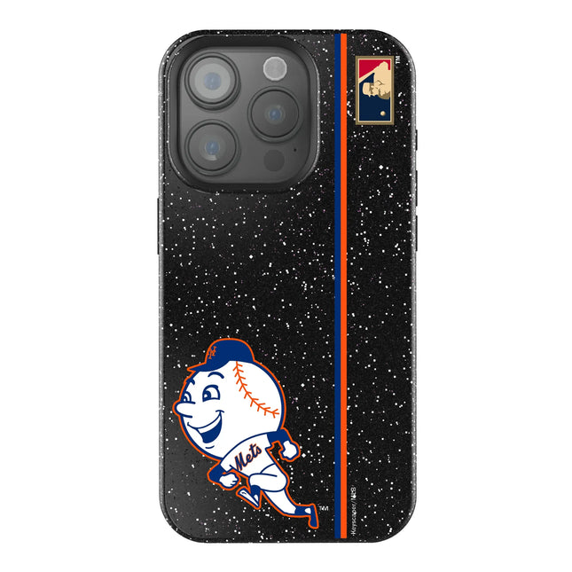 New York Mets 2014 - Cooperstown Collection Sidebar Black Bling Phone Case for Apple iPhone