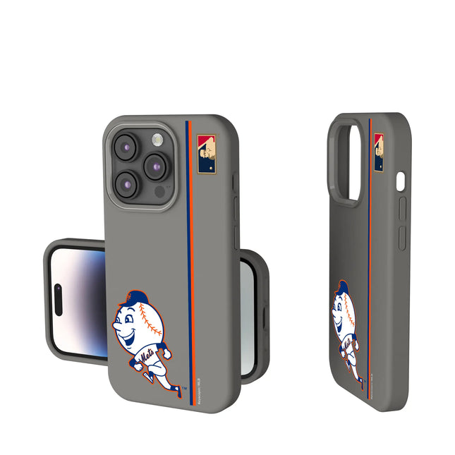 New York Mets 2014 - Cooperstown Collection Sidebar Soft Touch Phone Case for Apple iPhone