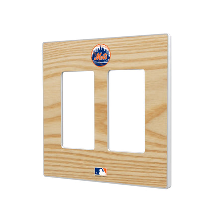 New York Mets Baseball Bat Hidden-Screw Light Switch Plate