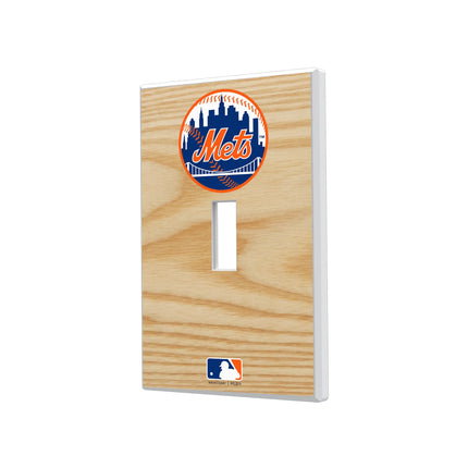 New York Mets Baseball Bat Hidden-Screw Light Switch Plate