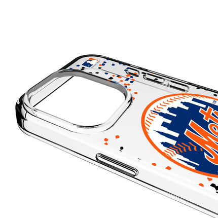 New York Mets Confetti Clear Phone Case for Apple iPhone