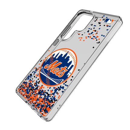 New York Mets Confetti Clear Phone Case for Samsung Galaxy