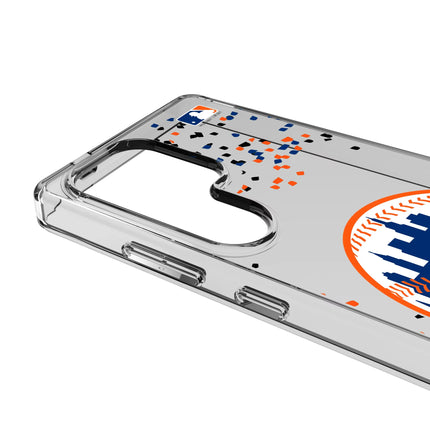 New York Mets Confetti Clear Phone Case for Samsung Galaxy