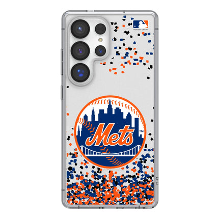 New York Mets Confetti Clear Phone Case for Samsung Galaxy