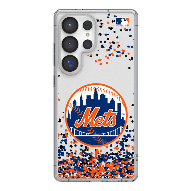 New York Mets Confetti Clear Phone Case for Samsung Galaxy