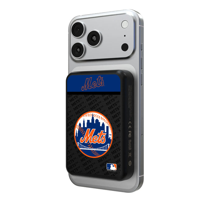 New York Mets Endzone Plus Wireless Mag Power Bank