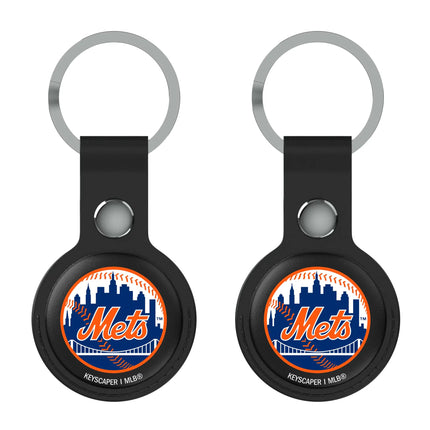New York Mets Insignia Black Airtag Holder 2-Pack