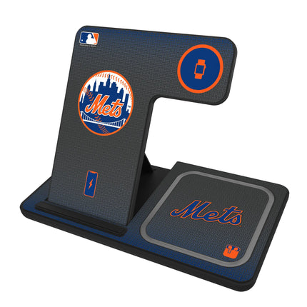 New York Mets Linen 3 in 1 Charging Station