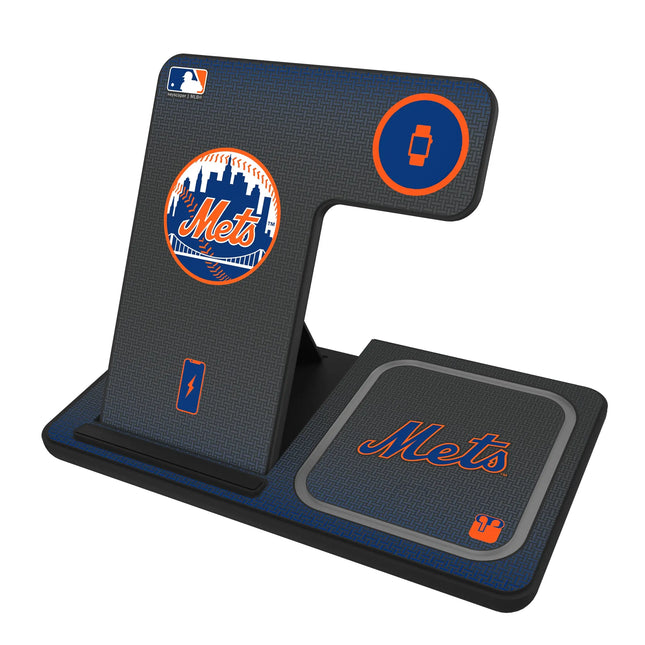 New York Mets Linen 3 in 1 Charging Station