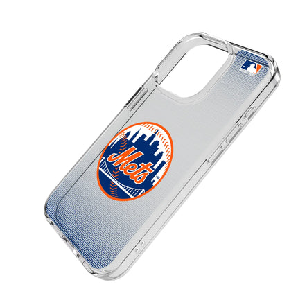 New York Mets Linen Clear Phone Case for Apple iPhone