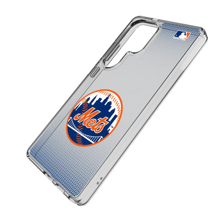 New York Mets Linen Clear Phone Case for Samsung Galaxy
