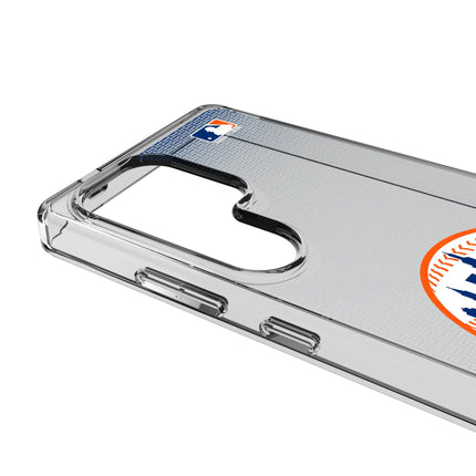 New York Mets Linen Clear Phone Case for Samsung Galaxy
