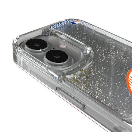 New York Mets Linen Glitter Phone Case for Apple iPhone