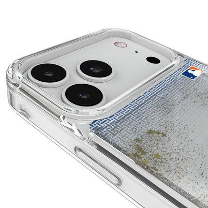New York Mets Linen Glitter Phone Case for Apple iPhone
