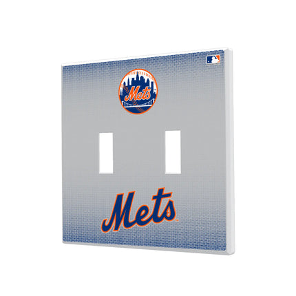 New York Mets Linen Hidden-Screw Light Switch Plate
