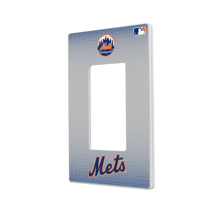 New York Mets Linen Hidden-Screw Light Switch Plate