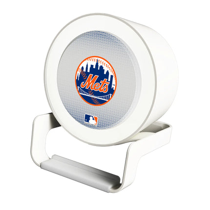 New York Mets Linen Night Light Charger and Bluetooth Speaker