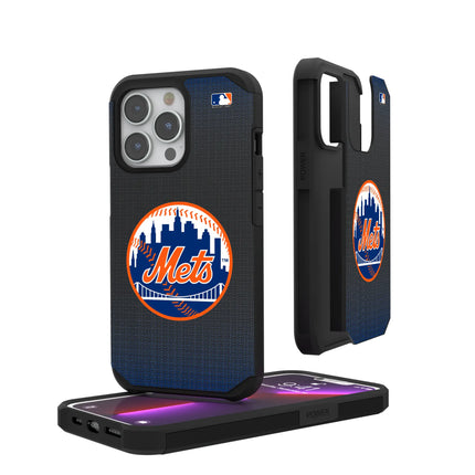 New York Mets Linen Rugged Phone Case for Apple iPhone