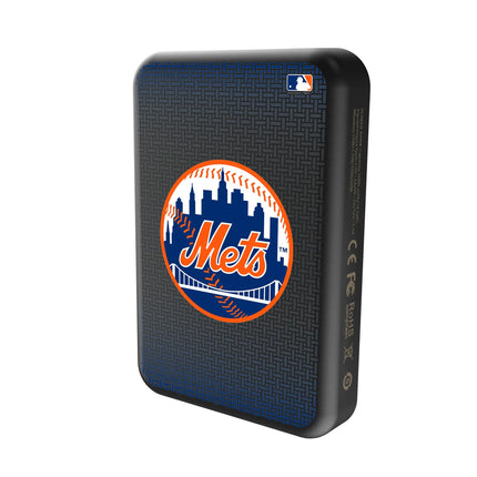 New York Mets Linen Wireless Mag Power Bank
