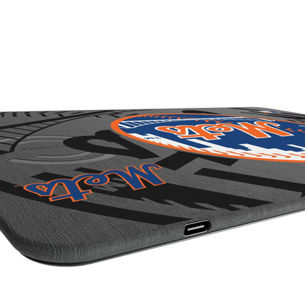 New York Mets Monocolor Tilt 15-Watt Wireless Charger and Mouse Pad