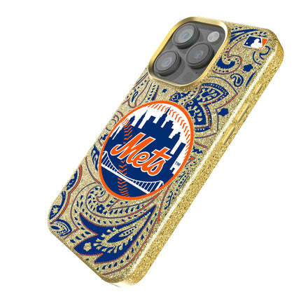 New York Mets Paisley Bling Phone Case for Apple iPhone