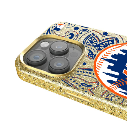 New York Mets Paisley Bling Phone Case for Apple iPhone