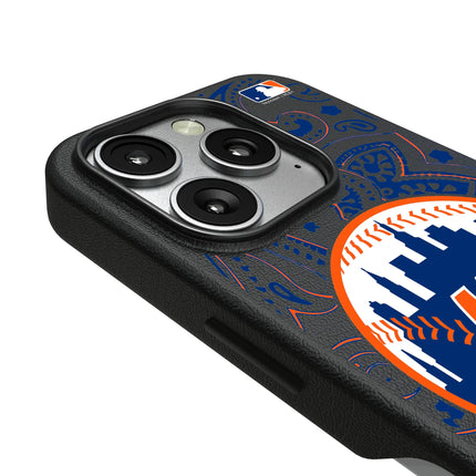 New York Mets Paisley MagSafe Compatible Phone Case for Apple iPhone