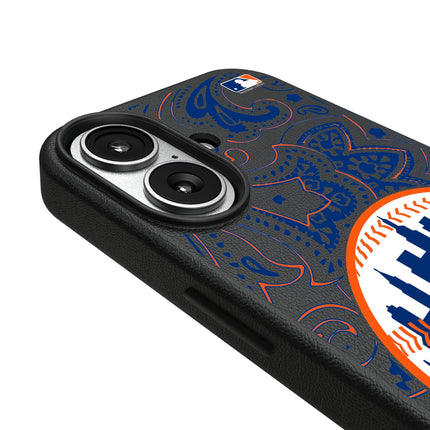 New York Mets Paisley MagSafe Compatible Phone Case for Apple iPhone