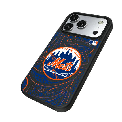 New York Mets Paisley MagSafe Compatible Phone Case for Apple iPhone