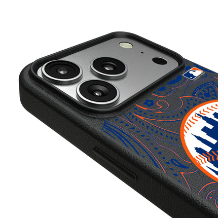 New York Mets Paisley MagSafe Compatible Phone Case for Apple iPhone