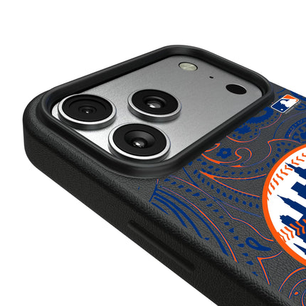 New York Mets Paisley MagSafe Compatible Phone Case for Apple iPhone