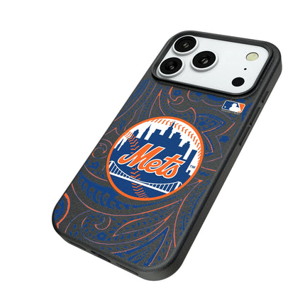 New York Mets Paisley MagSafe Compatible Phone Case for Apple iPhone