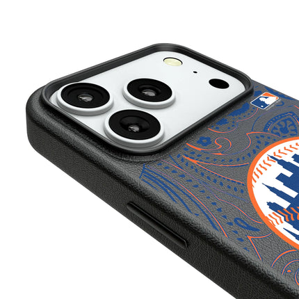 New York Mets Paisley MagSafe Compatible Phone Case for Apple iPhone