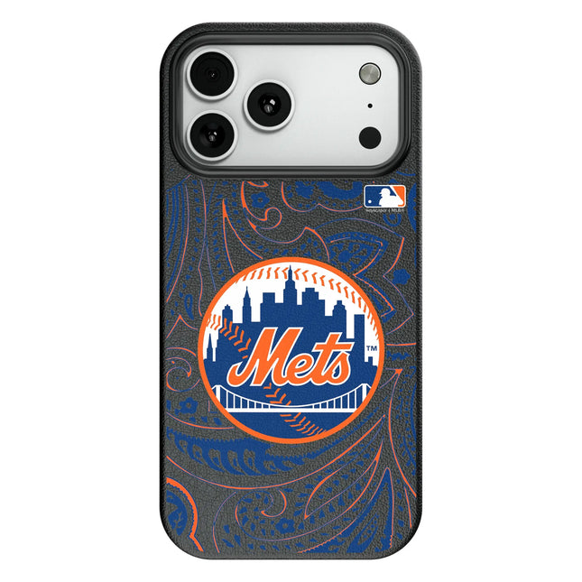 New York Mets Paisley MagSafe Compatible Phone Case for Apple iPhone