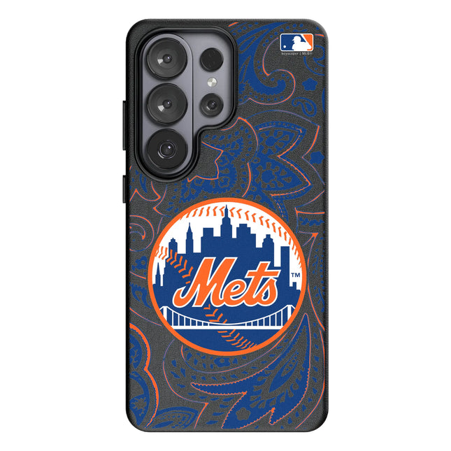 New York Mets Paisley MagSafe Compatible Phone Case for Samsung Galaxy