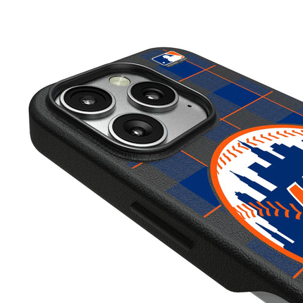 New York Mets Plaid MagSafe Compatible Phone Case for Apple iPhone