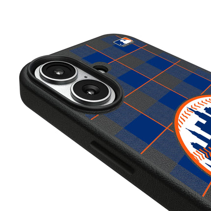 New York Mets Plaid MagSafe Compatible Phone Case for Apple iPhone
