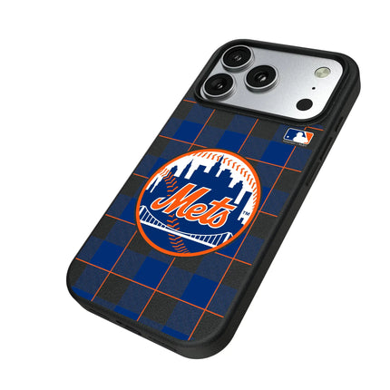 New York Mets Plaid MagSafe Compatible Phone Case for Apple iPhone