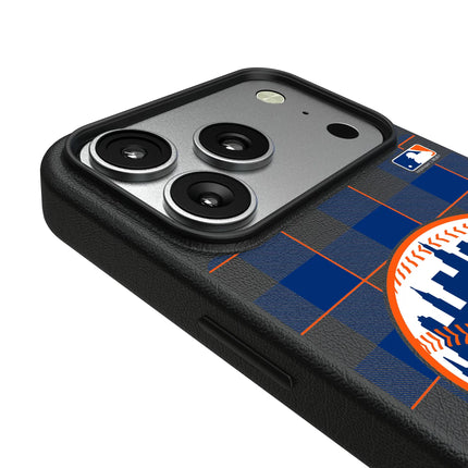 New York Mets Plaid MagSafe Compatible Phone Case for Apple iPhone