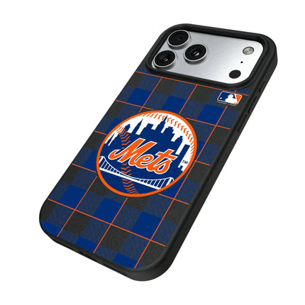 New York Mets Plaid MagSafe Compatible Phone Case for Apple iPhone